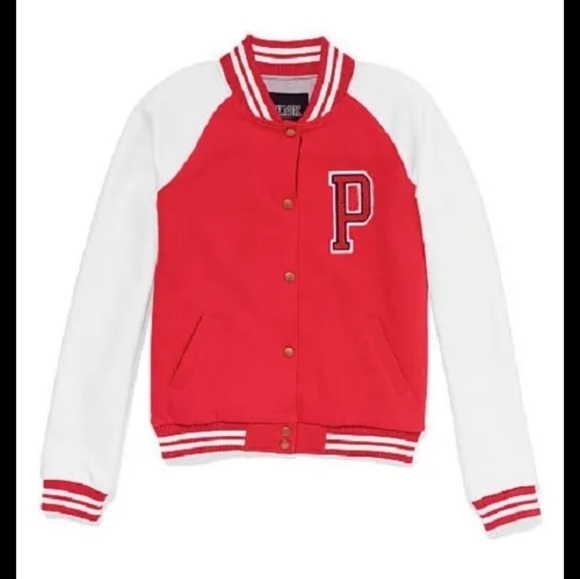 PINK Victoria's Secret Jackets & Coats Euc Vs Pink Varsity Jacket